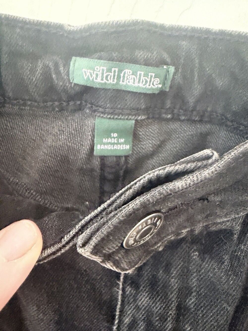 Wild Fable High Rise Easy Rigid Straight Jeans Womens Sz 10 Black Raw Hem New - Picture 8 of 13
